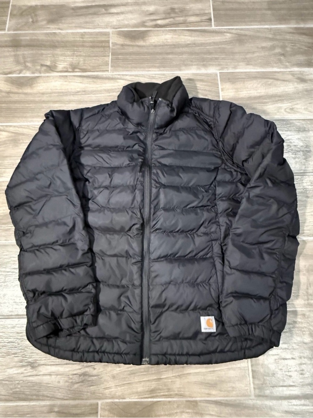 Carhartt Womens Quick Duck Sawtooth Jacket M 8/10 103912 Blk Puffer Puff